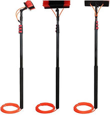 3-11M（ 12FT-36FT） Cleaning Photovoltaic and Solar Panels Water/Hose Fed Extendable Pole Window Cleaning Brush Equipment Cleaning Photovoltaic and Solar Panels