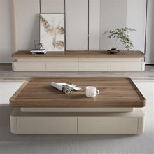DINBOZ26X Living Room Table Creamy Minimalist Coffee Table, Floor-Standing Design for Living Room, Small Space Furniture for Modern Home Outdoor Side Table(150cm)