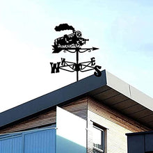Train Weathervane for Garden Yard Weather Vane Ornaments with Arrow Wind Vane Measuring Tool for Roof Backyard Wind Direction Indicator
