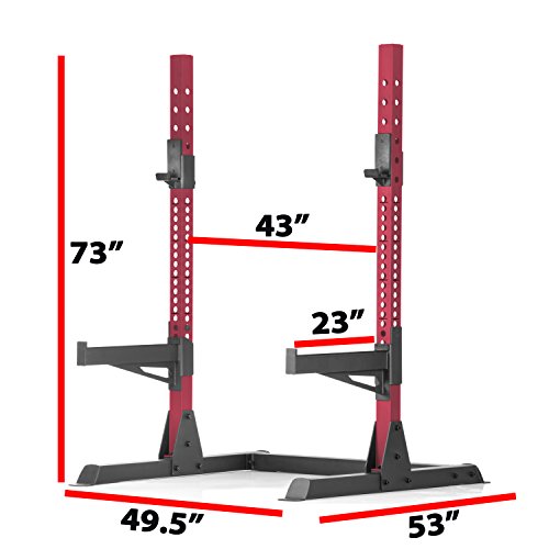 XMark Multi-Function Adjustable Squat Rack Power Package