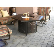 PrimeGlo 45-Inch Hex Propane Fire Pit Table, Extruded Aluminum with Hammered Bronze Finish, Stainless Steel Burner, Glass Rocks, Burner Lid Included, for Outdoor Patio