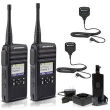 Motorola Solutions DTR700 Digital 2-Way Radio with 2 x HKLN4606 Remote Speaker Mic