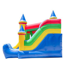 Inflatable HQ Commercial Grade Bouncing Castle Kingdom Bounce House 100% PVC with Blower and Slide Multicolor