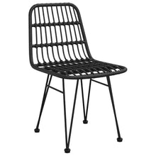 LKJVFCPW 9 Piece Outdoor Dining Set, Black Powder-Coated Steel Patio Table and 8 Chairs, Weather-Resistant Garden Furniture for Backyard Deck Entertainment