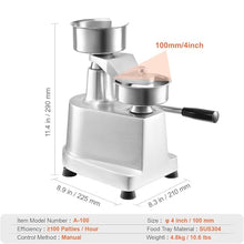 DFEDHF Commercial Burger Patty Maker 4inch 5inch 6inch, Grill Burger Press Tool for Large Stuffed Burgers, Manual Burger Press Machine, 4 Inch