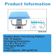 DLYZAYE Diving Board Platform for Swimming Training and Competition, Stainless Steel Pool Starting Block with Fittings for Indoor and Outdoor Use