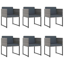 LPERTGFHU 11-Piece Patio Dining Set, Poly Rattan Garden Table and Chairs with Cushions for 10 People, Grey Outdoor Furniture
