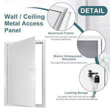 Access Panel 24x36 30x48 Inch, Aluminum Frame Access Doors White Opening Flap Cover Plate, Plumbing Inspection Hatch for Wall Ceiling(24x48in/61x122cm)