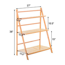 ZOCWJK Plant standPlant Rack, Folding Plant Stand, 3 Tier Flower Pot Rack, Display Shelf, Plant Holder, Organizer, Patio Flower Stand Storage Rack,