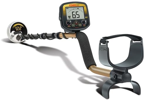 Fisher Labs Gold Bug Metal Detector, Black (GOLDBUG) – Lightweight, Ergonomic Design with LCD Display, Pinpoint, Ground Balance, and 2 Search Modes for Gold Nugget Prospecting