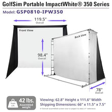 Elite Screens Golf Simulator Impact Screen 8x10 ft GolfSim Portable ImpactWhite 350
