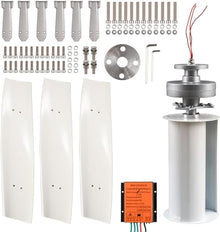 CHRISK 12000W Vertical Wind Turbine Generator Kit, 12V 24V Alternative Free Energy Windmills with MPPT Hybrid Controller for Home Use,24v