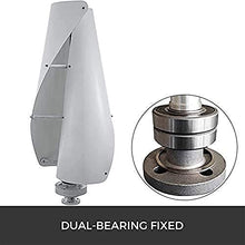 100-400W Wind Power Turbine Generator Maglev Generator Vertical Wind Generator 12V 24V Windmill Turbines Generator with Controller for Home Use 12V (White)