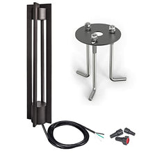 WAC Landscape Lighting, Chamber LED 120V Line Voltage Bollard Light 3000K Warm White Built-in LED in Black