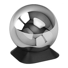 Sphere Shaped Stainless Steel Urn with Separately ABS Base, Outdoor Waterproof Urn for Adult Ashes, Urn for Garden (Memorial Plaque/YES)