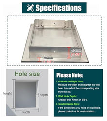 ZIMGOD Stainless Steel Access Door for Outdoor Kitchen BBQ, Recessed Access Panel with Push Latch, Ceiling Wall Hole Cover, Attic Bathroom Inspection Doors(90x100cm (35x39in))