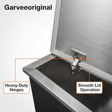 20" Built-in Ice Chest 107.5L, Stainless Steel Cooler Bin with Drain for Outdoor