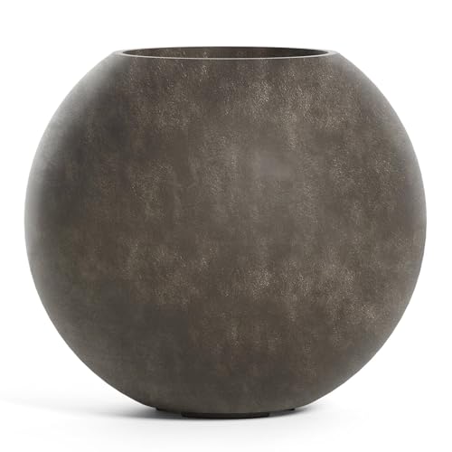 COSAPOTS Orbo Globe Sphere Indoor/Outdoor Planter, 35x31in River Stone