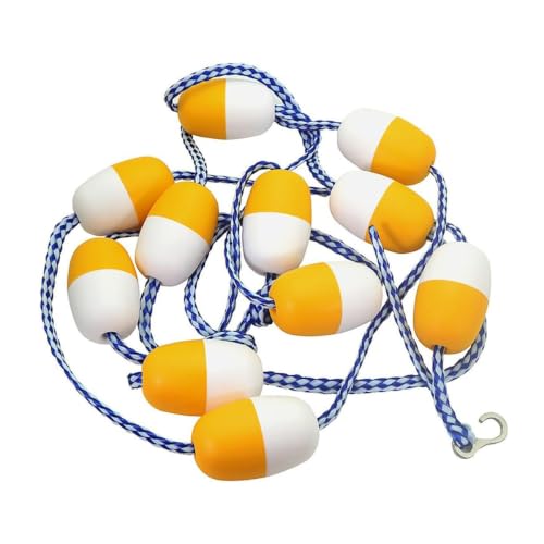 Durable Pool Safety Rope with Floats, Lane Division Markers for Swimming Pools with Heavy-Duty Nylon Stainless Steel Hooks for Swim Training in Shallow/Deep Ends,85ft/25.9m