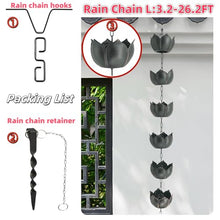 DFTDFYXYRain Chain Rain Water Catcher Rain Catcher Chain 8.5FT Rain Chain Copper Rain Chain for Window Garden Decorations for Gutters Rotating Rain Catcher Chain,Eaves Drainage,8m(26.2ft)