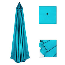 ERoomQ 9.8ft Garden Sun Umbrella Canopy Cover Replacement for Parasol with 8 Arms Outdoor Patio Market Table Umbrella Cover to Keep Cool in Blue Color