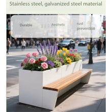 Planter Box Planter Bench Combo Outdoor Long Seat for Garden for Yard