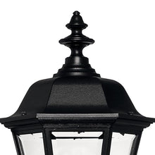 Hinkley Manor House Large Post Top Lantern - Estate Series, Traditional Style, Clear Beveled Glass, Black Finish