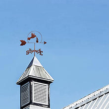 House Decor Wind Vane Weathervane Mount Garden Yard Decoration, Outdoor Stainless Steel Weather Vane Farm Wind Direction Indicator Measuring Tool, Bird and Roses