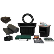 HALF OFF PONDS Pondbuilder Elite 10000 Mega Pond Kit with 30" Waterfall, 10" Skimmer, Submersible Pump, 30x40 ft EPDM Liner Black