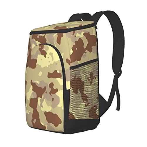 Khaki Men Women Waterproof Cooler Backpack Lunch Bags for Beach Party Fruits Beer Organizer Pack Bags (Color : A Size : 15 x 10.2 x 7.5 in)