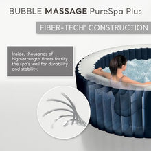 INTEX PureSpa Plus 4 Person Inflatable 77" Round Hot Tub Bubble Jet Spa with 140 AirJets and Attachable Cup Holder and Refreshment Tray, Tan (4 Pack)