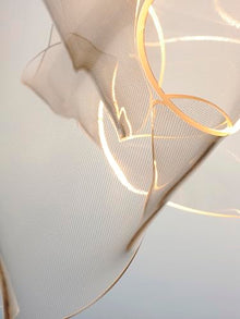 ET2 Rinkle Collection Three-Light Dimmable LED Ceiling Pendant Silver