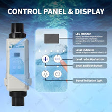 BeoyNot Saltwater Chlorine Generation Machine, Chlorine Production: 8/12 / 16/20 g/H, with Titanium Cell, Digital Display & Self-Cleaning Function, for Swimming Pool, Spa Pool 20g/H≤80m³