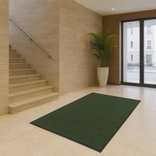 Commercial Entryway Mat for Hard Floors Surfaces with Rubber Border Edge Entrance Mats with Smooth Non-Slip Rubber Backing, Water Absorbent Indoor/Outdoor Floor Mat for Offices & Buildings