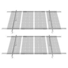 VEVOR 2-Set Solar Panel Mounting Brackets, 30°-60° Adjustable Multi-Piece Brackets for 4-8pcs Panels, Carbon Steel Ground Mount Stand for Farms, RVs, Boats, Off-Grid