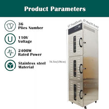 WYDDDARY 36 Layers Commercial Food Dehydrator 2400W with Timer and Temperature Control Silver