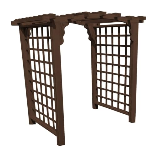 Keystone Amish Co. Georgetown Pressure Treated Pine Arbor, 4-Foot, Walnut Stain