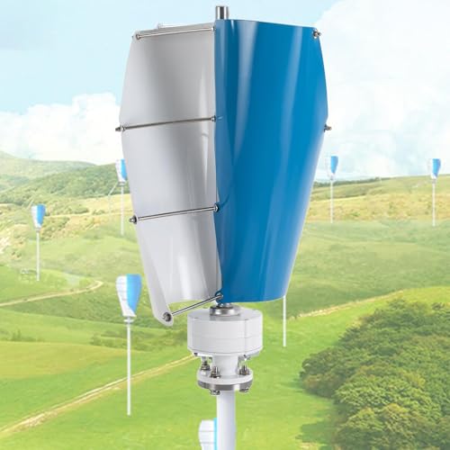Eastnmythet Wind Turbine Generator Kit Vertical, 13000W 2 Blades Energy Windmill, Wind Generator for RV Boat Home Street Lighting, with Wind Controller,48V