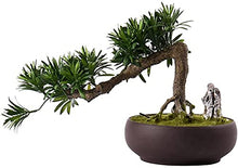 LSHAOBO Simulation Bonsai Tree Simulation Branches Realistic Green Leaves Creative Art Living Room Study Potted Ornaments