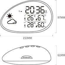 JDXQBLD Weather Station Digital Temperature Monitor Indoor Outdoor Wireless Station Monitoring Temperature,Alarm Clock Calendar,Humidity,Forecast - Black Cobblestone Sh