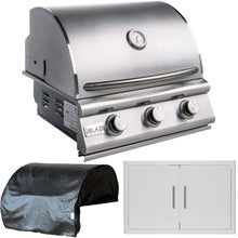 Blaze Prelude LBM 3-Piece 25-Inch Natural Gas Outdoor Kitchen Package - BLZ-3LBM-NG-3PC-SC