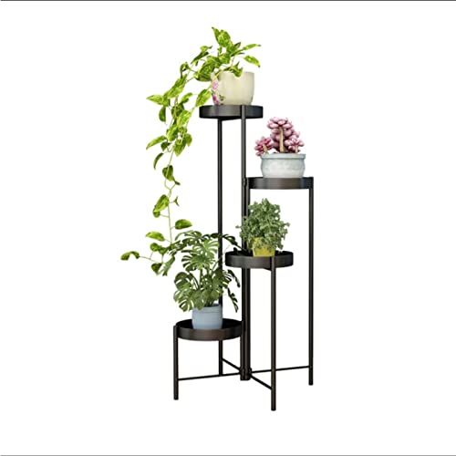 MIIKHI Metal 4 Tier Plant Stands,indoor Flower Stand Floor-standing,metal Iron Flower Pot Stand,for Indoor Outdoor