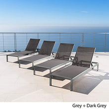 Misc Outdoor Aluminum Chaise Lounge (Set of 4) by Grey Solid Modern Contemporary Water Resistant