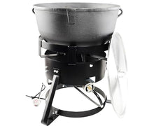 King Kooker 1740B 17-1/2-Inch Portable Propane Outdoor Cooker with Cast Iron Burner, 10 Gal. Footed Cast Iron Jambalaya Pot/Lid