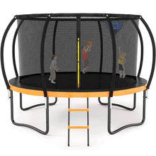 Liyarya Outdoor Trampoline with Basketball Hoop Orange