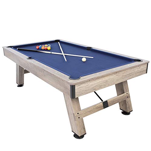 American Legend Brookdale 90” Billiard Table with Rustic Wood Finish Blue