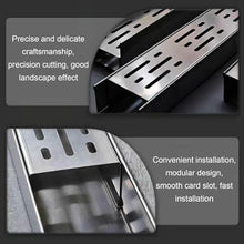 uhyOHF Stainless Steel Trench Drain Kit, Outdoor Patio Deck Yard Driveway Sidewalk Parking Channel Drainage System, Bathroom Slim Shower Floor Drain, Drain Grate Diver,Silver-100x15x4CM