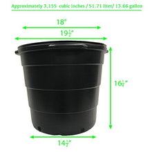 Viagrow 15 Gallon Round Nursery Trade Pots 480 Pack Black