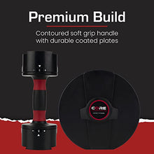 CORE FITNESS Adjustable Dumbbell Weight Set Black
