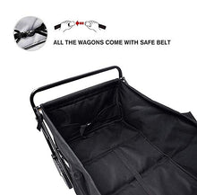 Camping Handcart, Garden Transport Trolley Folding Camping with Lining4-Wheel
